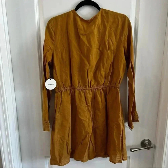 160 New Tularosa Keelan Dress Size Medium Color Yellow Black - Picture 7 of 9